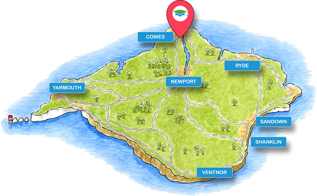 School trip Isle of Wight location map for UKSA
